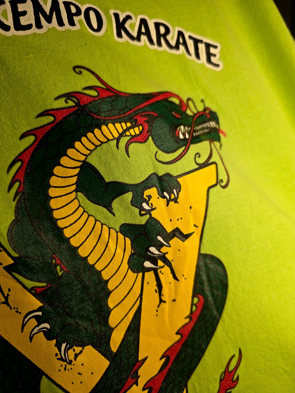 Villari's Shaolin Kempo Karate T-shirt Lime Green Regular M MX485