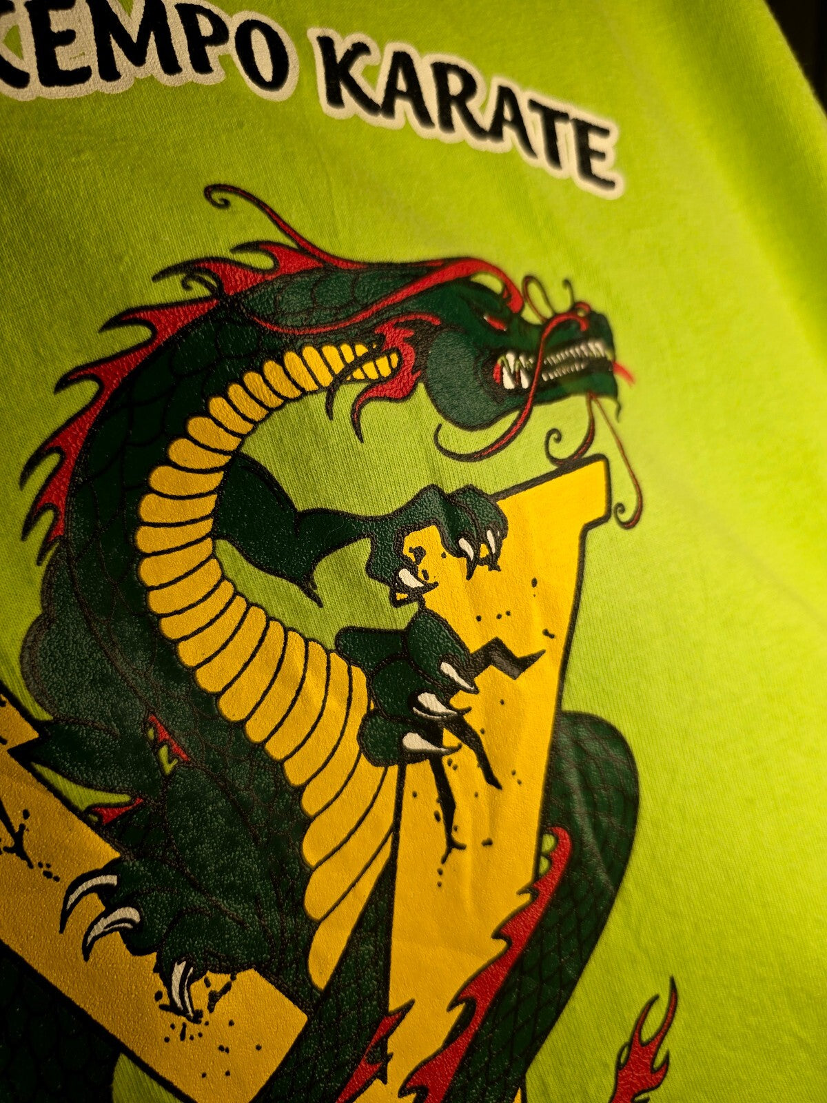 Villari's Shaolin Kempo Karate T-shirt Lime Green Regular M MX485