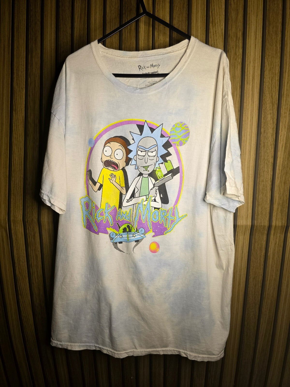 Rick and Morty Graphic T-shirt White Size Regular L MX487