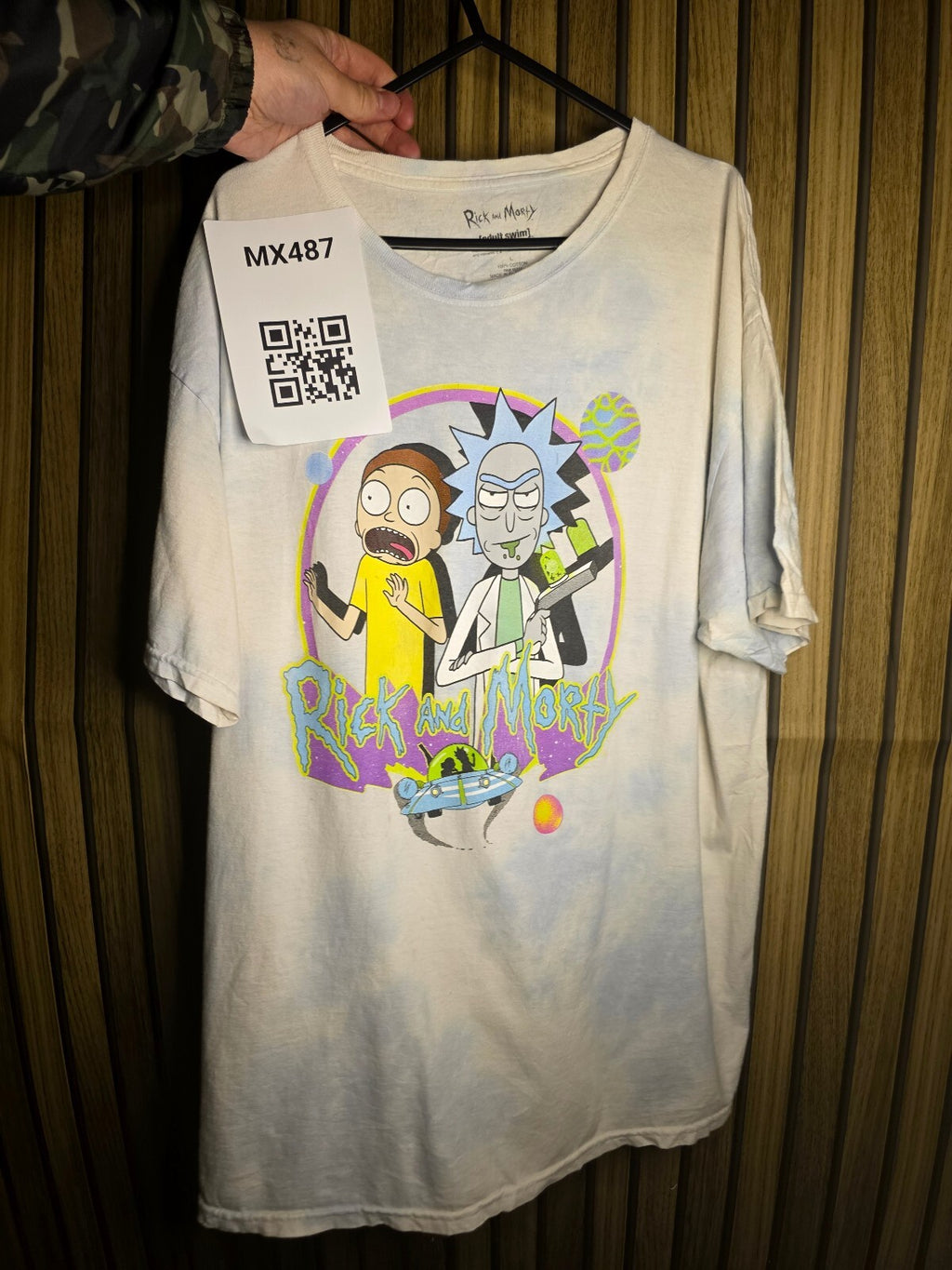 Rick and Morty Graphic T-shirt White Size Regular L MX487
