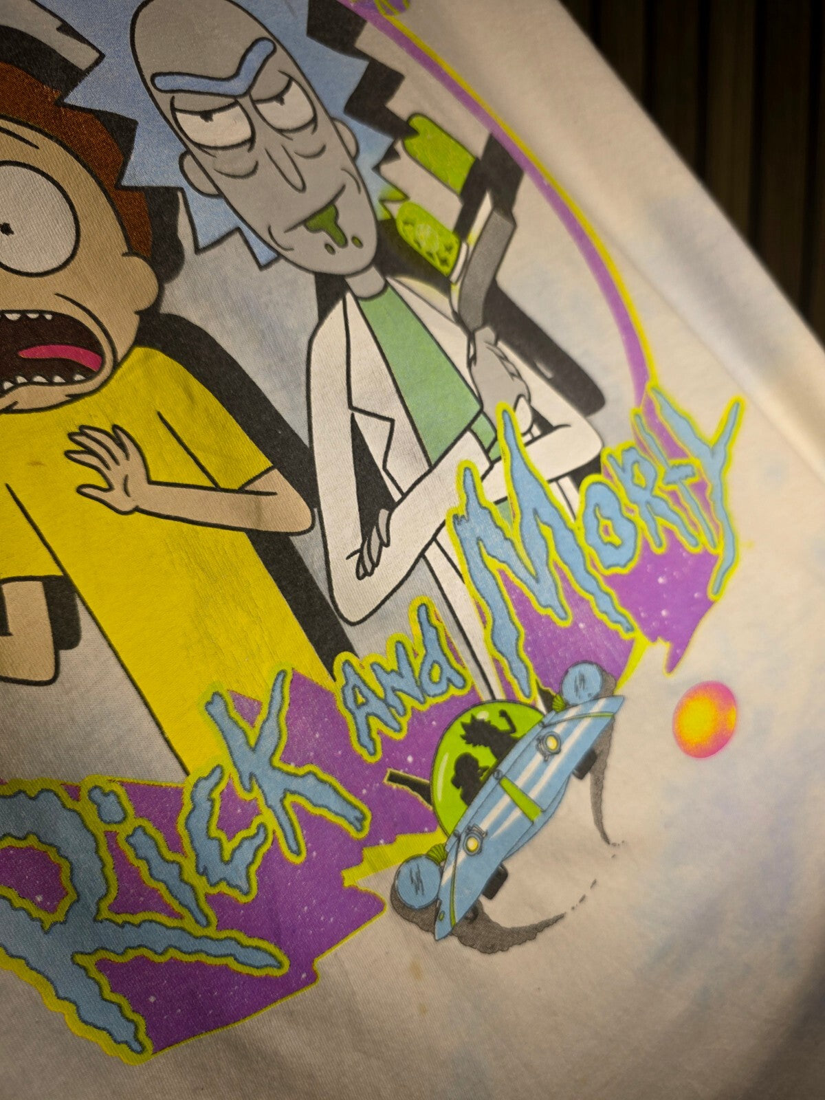 Rick and Morty Graphic T-shirt White Size Regular L MX487