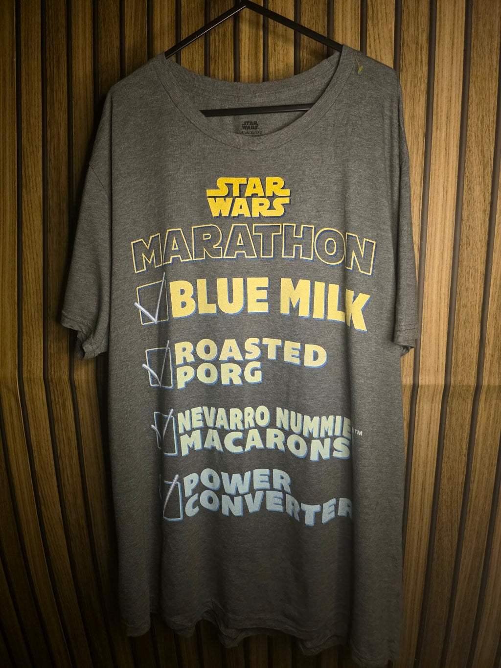 Star Wars Blue Milk Marathon T-Shirt Gray MX489