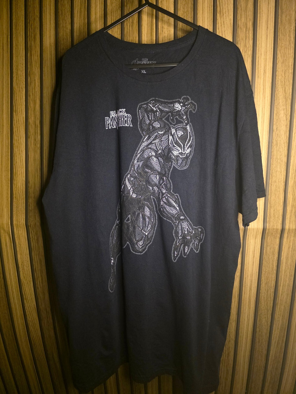 Marvel Avengers Black Panther Graphic T-Shirt Black XL MX498