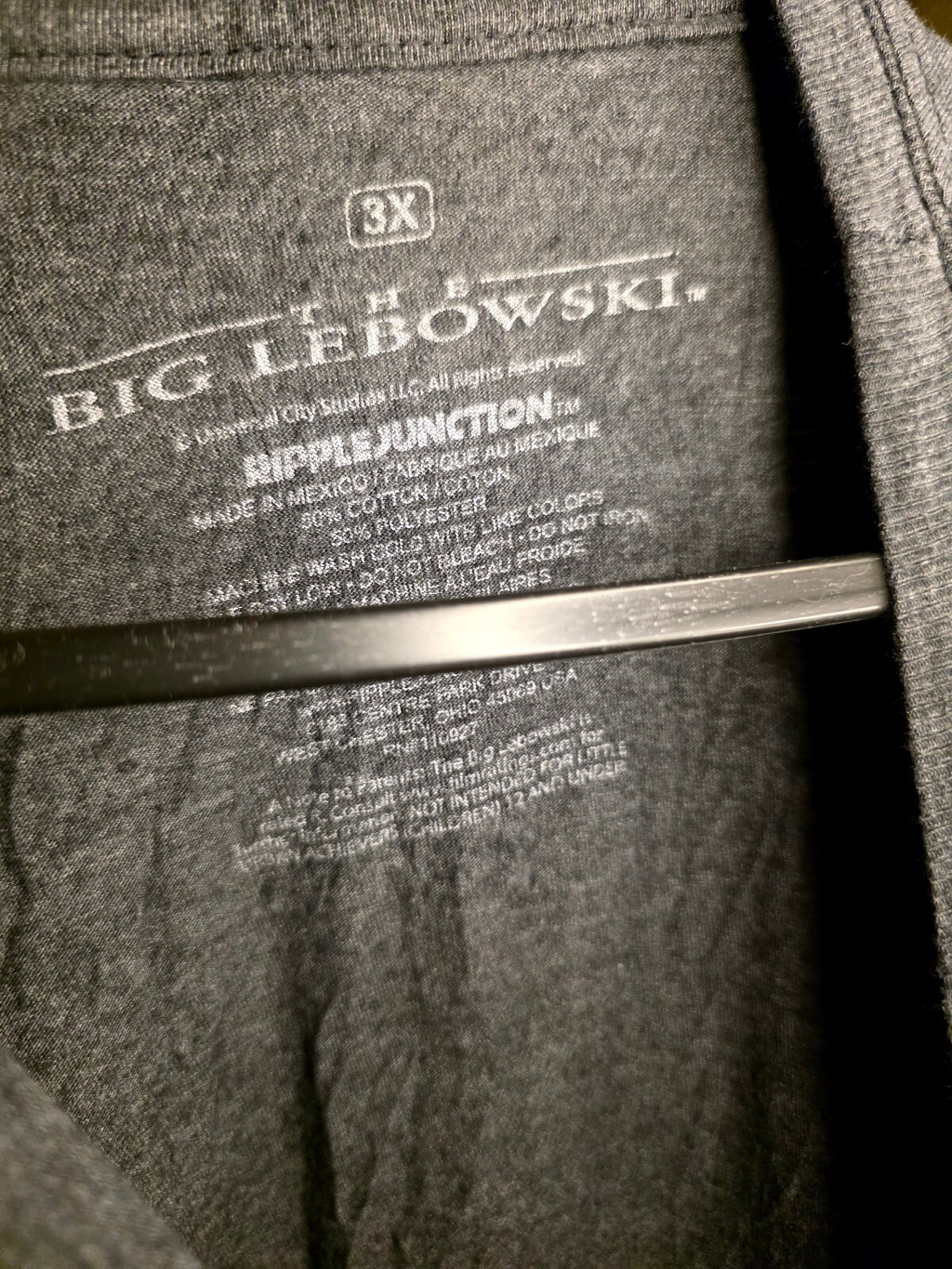 Big Lebowski The Dude Graphic T-Shirt Gray 3X MX508