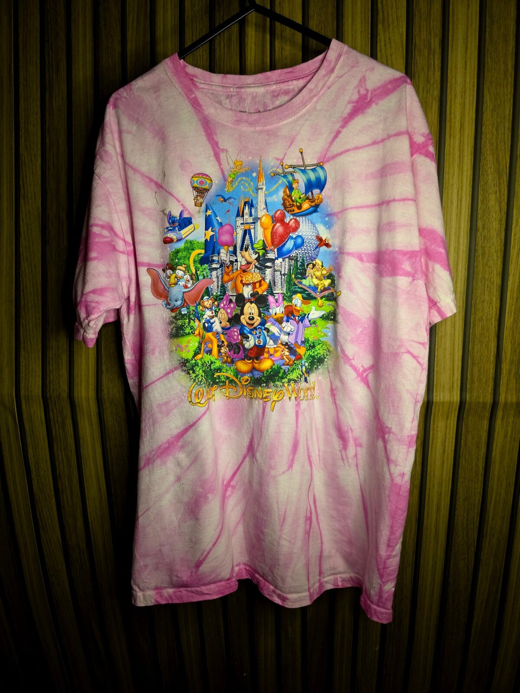 Disneyland Walt Disney World Tie Dye T-Shirt Pink XL MX520