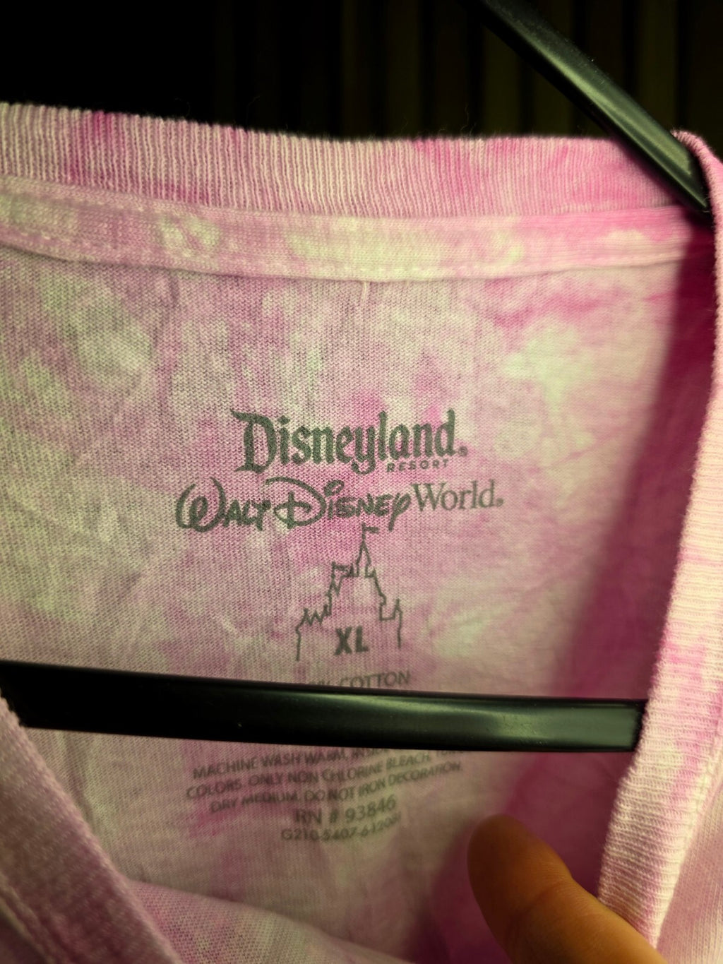 Disneyland Walt Disney World Tie Dye T-Shirt Pink XL MX520