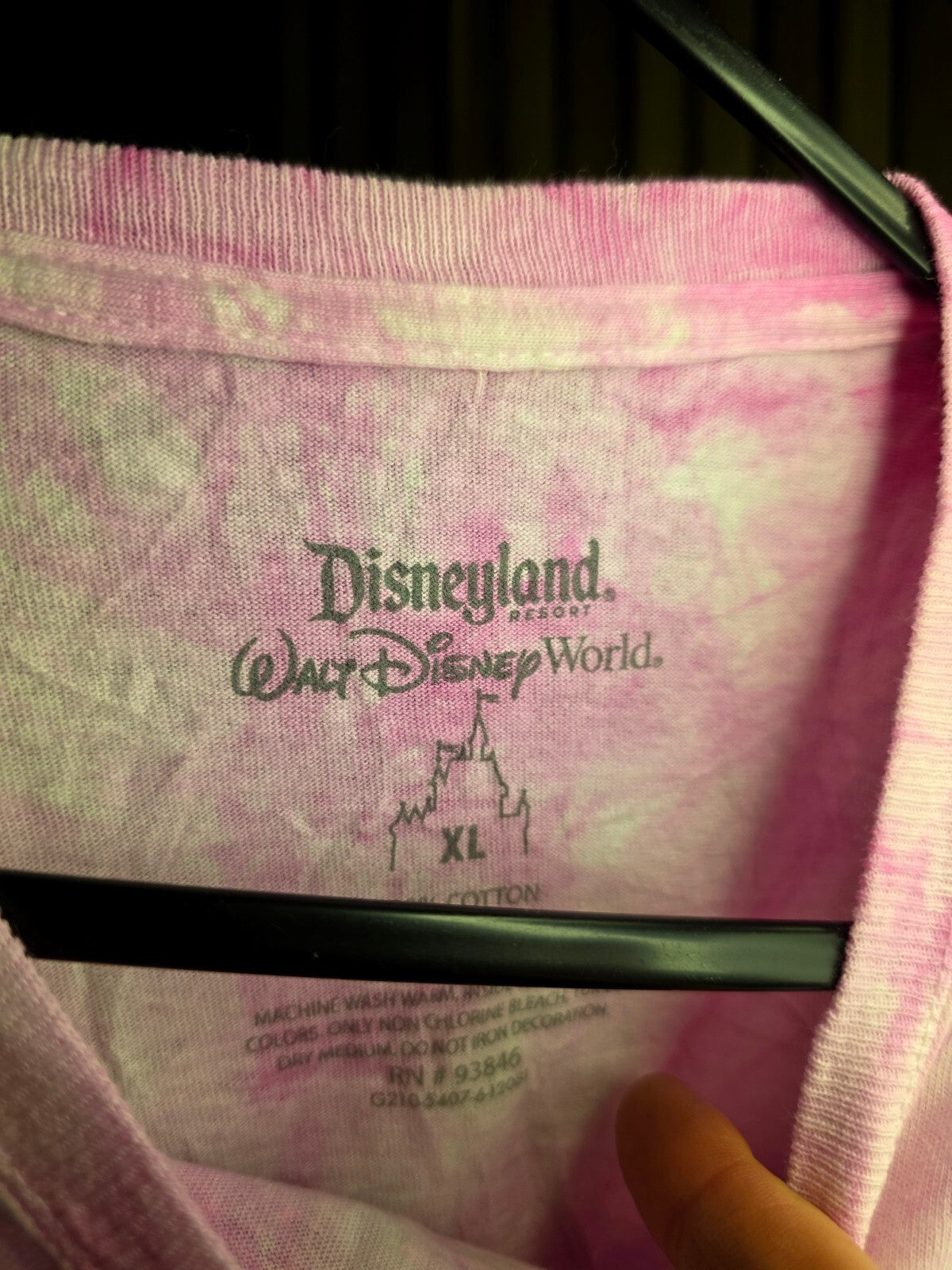Disneyland Walt Disney World Tie Dye T-Shirt Pink XL MX520