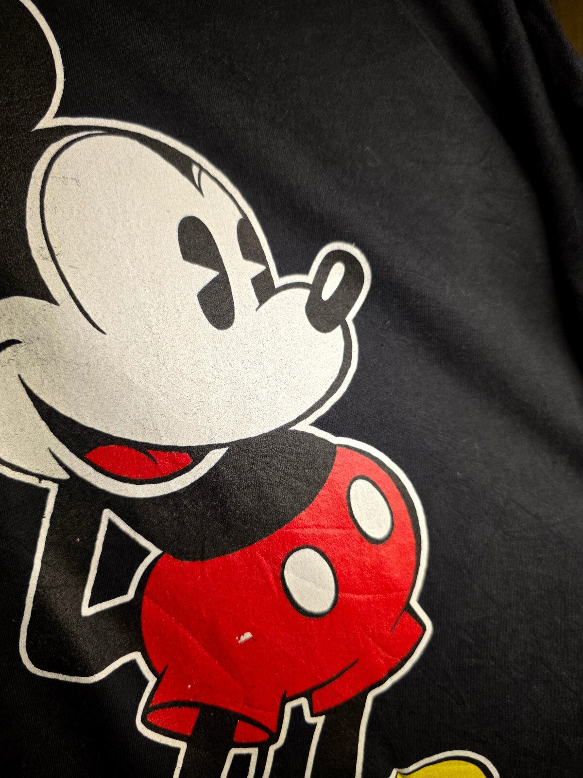 Disney Mickey Mouse Graphic T-Shirt Black MX530