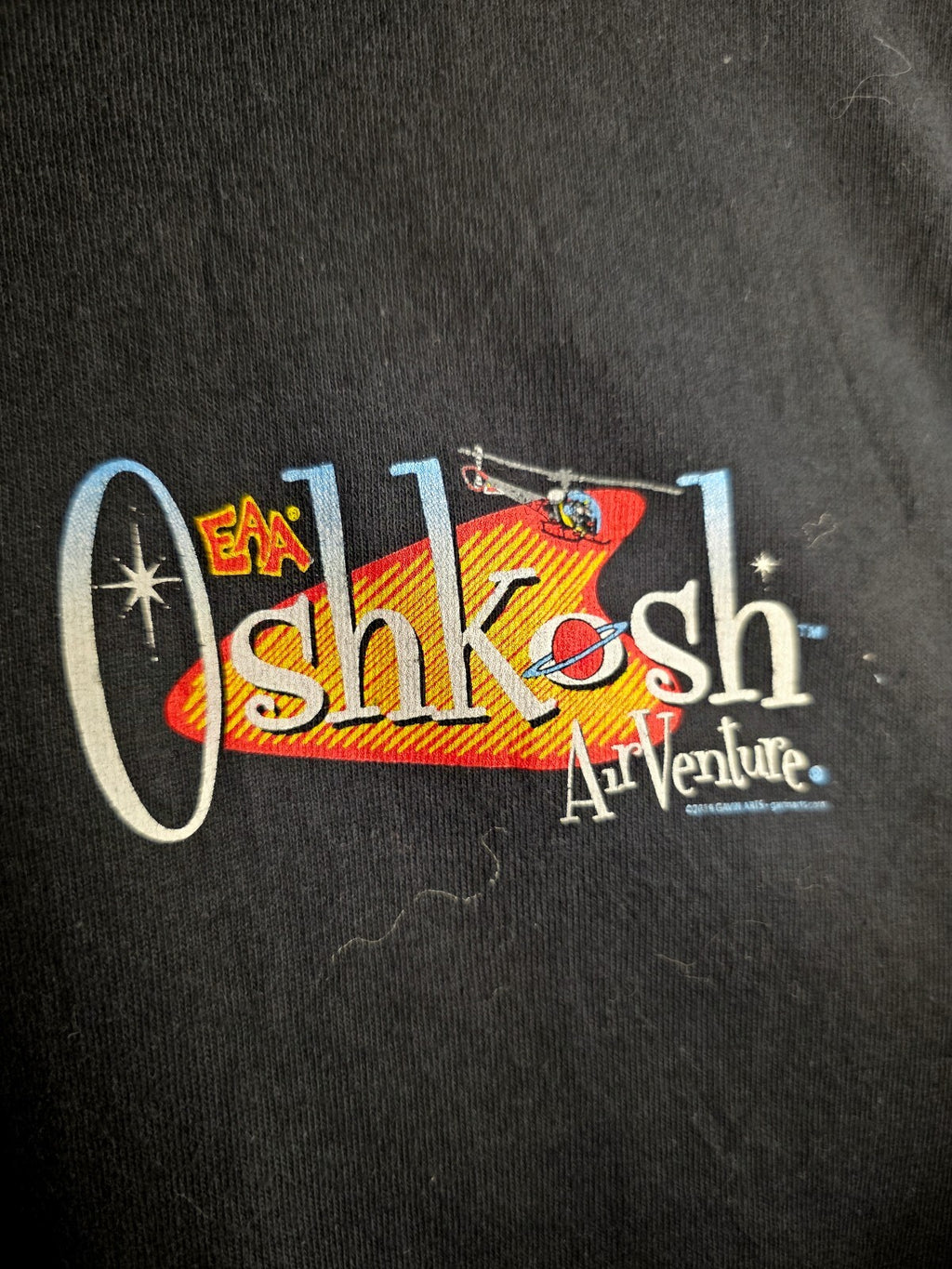 OshKosh Air Venture Graphic T-Shirt Black M MX538