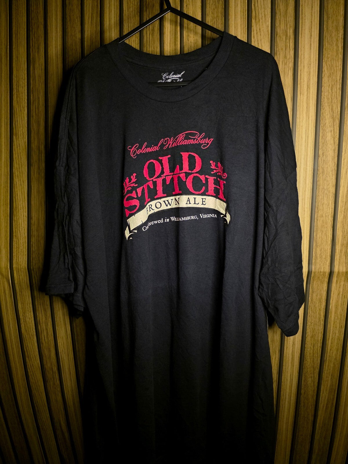 Colonial Williamsburg Old Stitch Ale Tee Black XXXL MX545