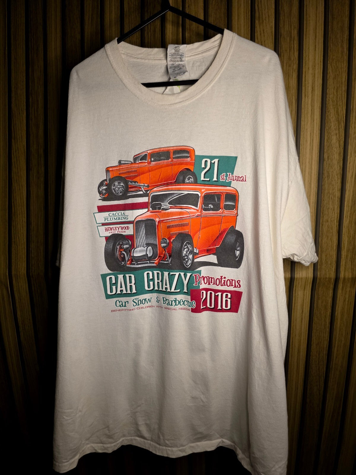 Car Crazy 2016 Hot Rods Graphic T-Shirt White XL MX557