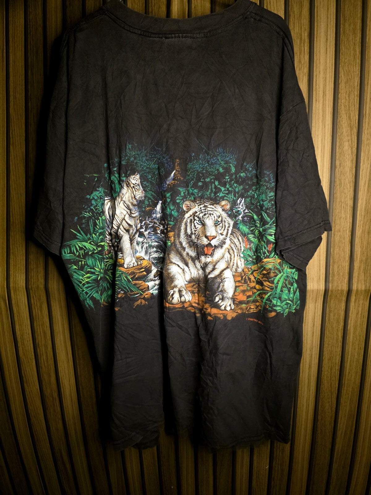Tiger Wildlife Graphic T-Shirt Black MX558