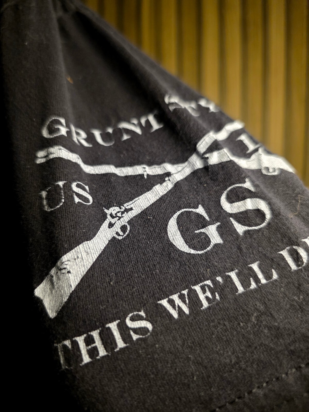 Grunt Style Spartan Flag Graphic T-Shirt Black MX560