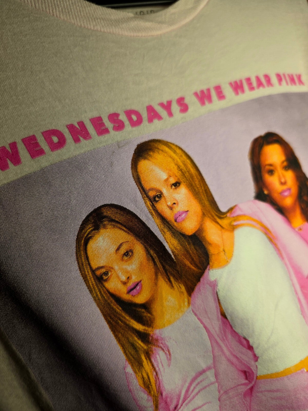 Mean Girls Wednesdays We Wear Pink T-Shirt White LG MX568