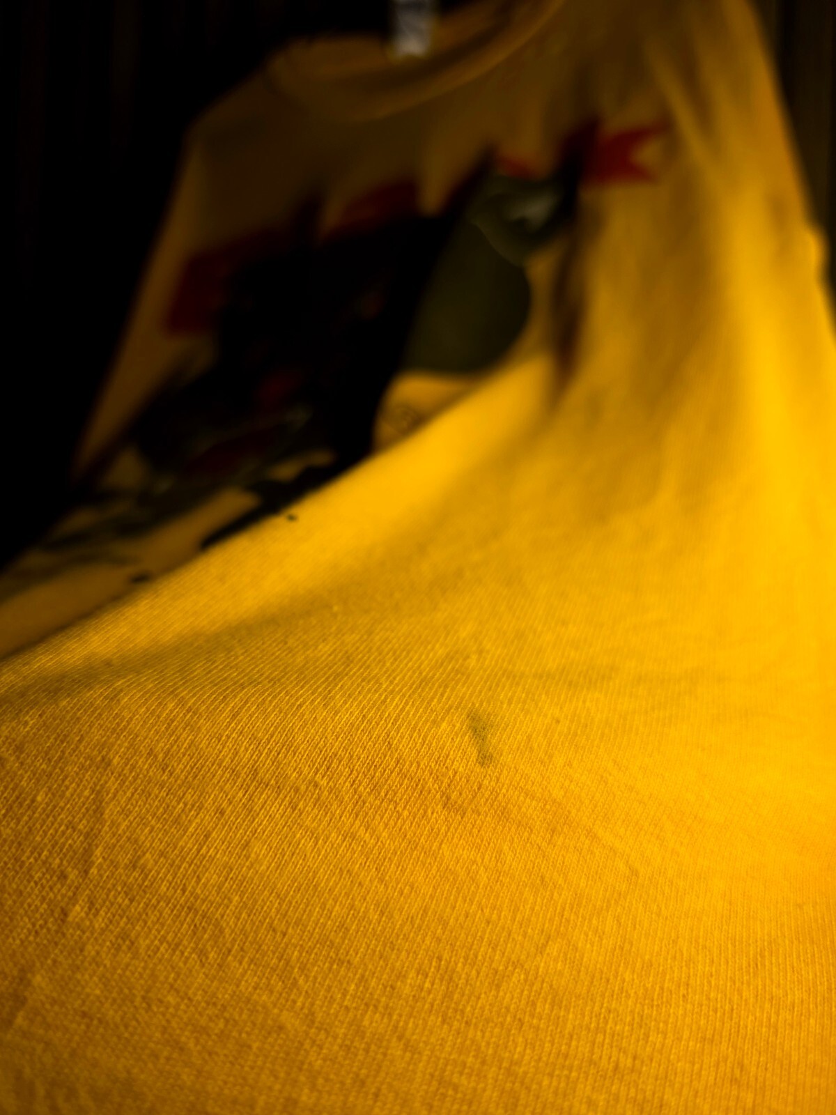 Black Cat Graphic T-Shirt Yellow Extra Cotton MX570