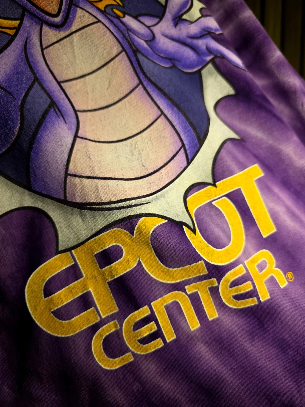 Disney Parks Figment EPCOT Center Tie Dye Tee Purple MX571