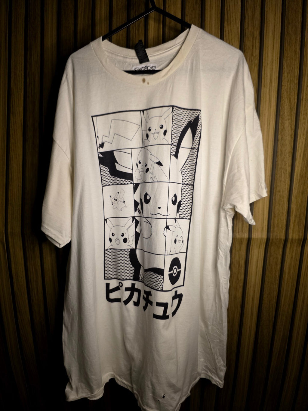Pikachu Manga Graphic T-Shirt White MX574