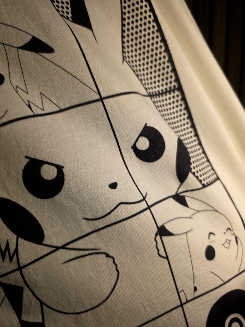 Pikachu Manga Graphic T-Shirt White MX574