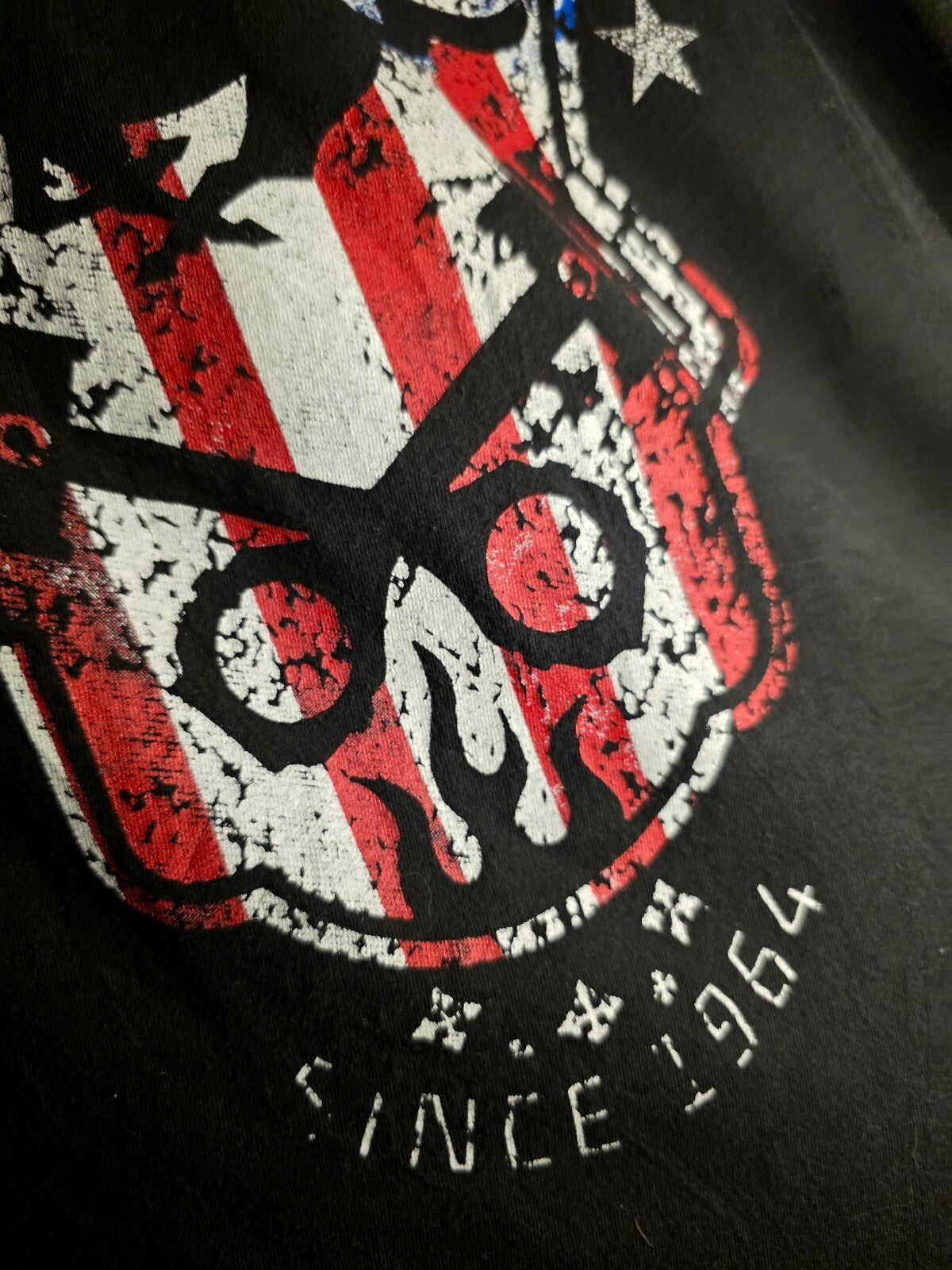 Ford Skull Flag Graphic T-Shirt Black Large MX580