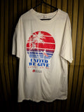 United We Give Palm Sunset T-Shirt White L MX587