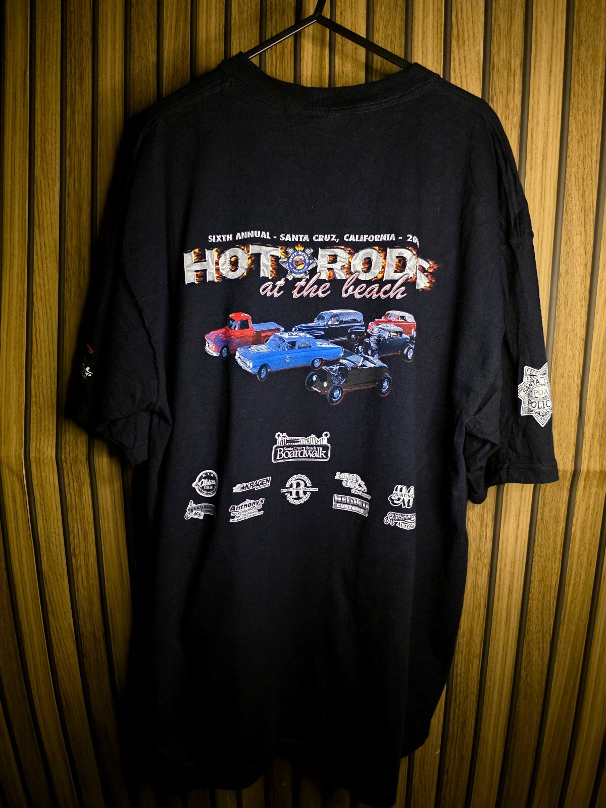Hot Rods at the Beach Participant T-Shirt Black XL MX593