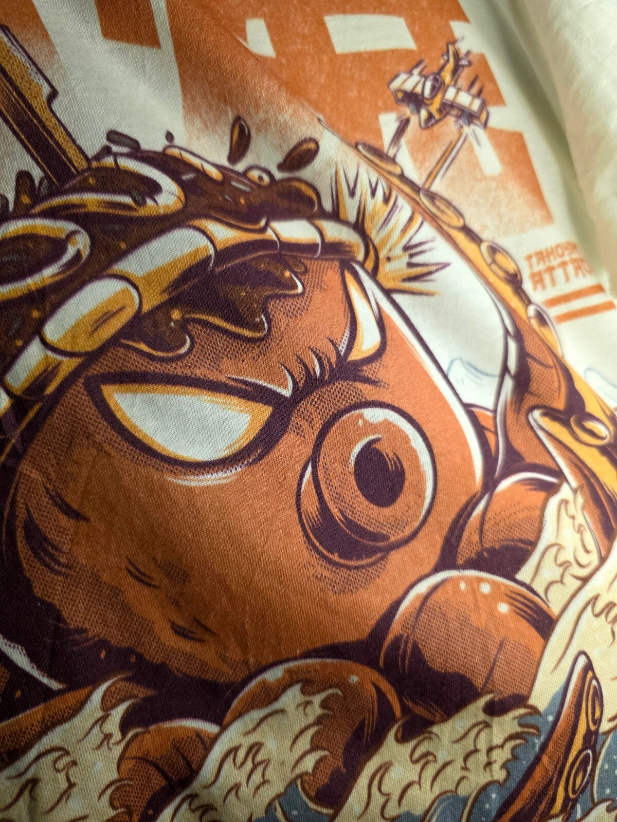 Gildan Anime Pig Graphic T-Shirt White M MX600