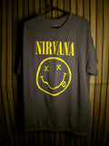 Nirvana Smiley Face Graphic Grey T-Shirt MX602