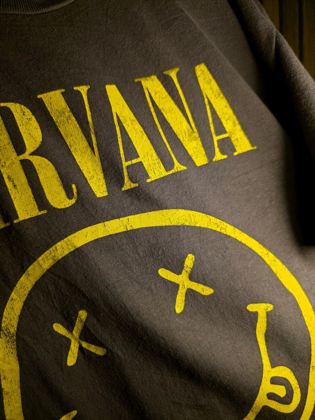 Nirvana Smiley Face Graphic Grey T-Shirt MX602