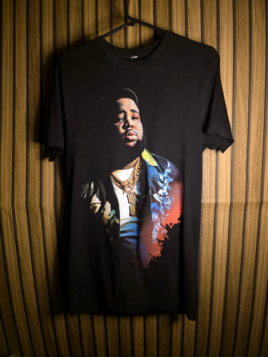 Rod Wave Portrait Graphic Black T-Shirt MX603
