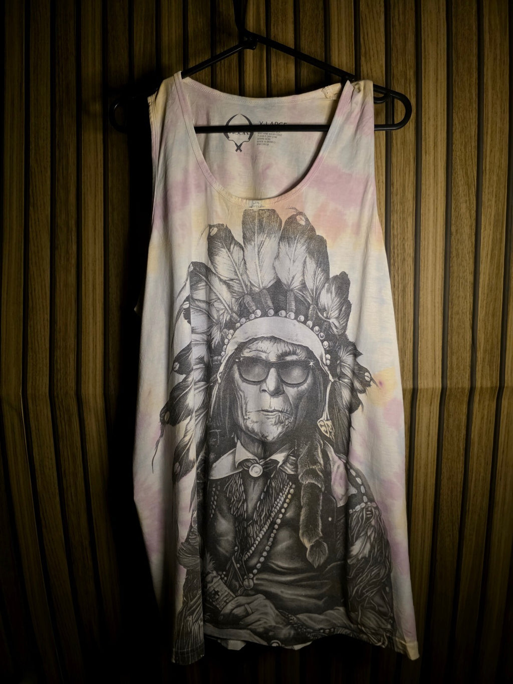 Skookum Native Chief Print Tank Top White XL MX607