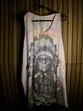 Skookum Native Chief Print Tank Top White XL MX607
