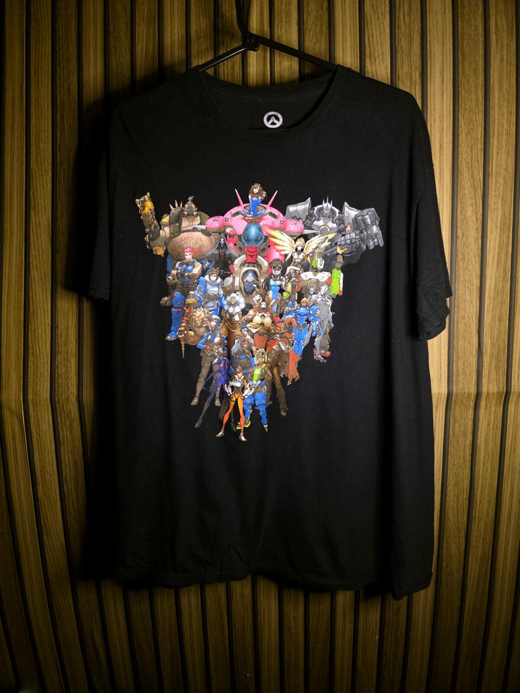 Overwatch Character Collage Graphic Black T-Shirt XL MX609