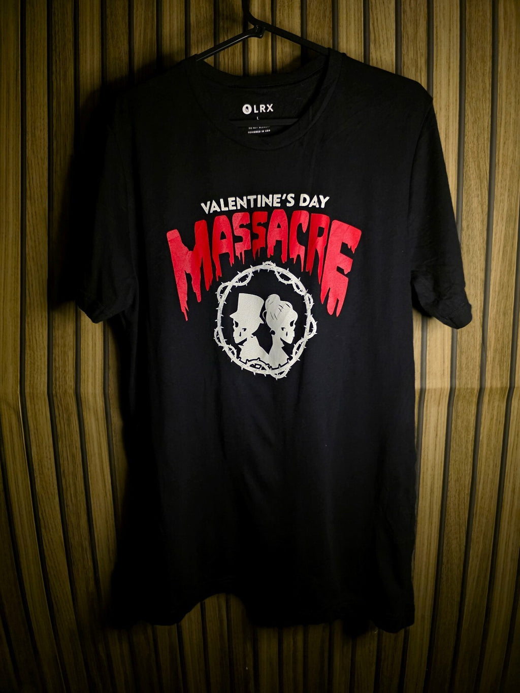 LRX Valentine's Day Massacre Graphic Black T-Shirt L MX614