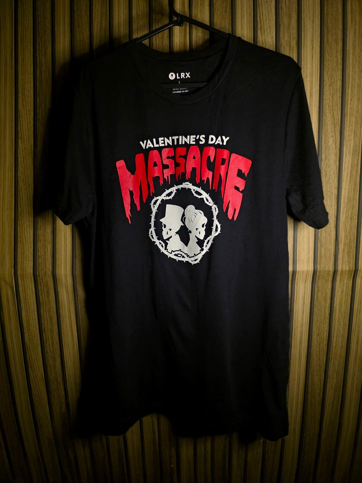 LRX Valentine's Day Massacre Graphic Black T-Shirt L MX614