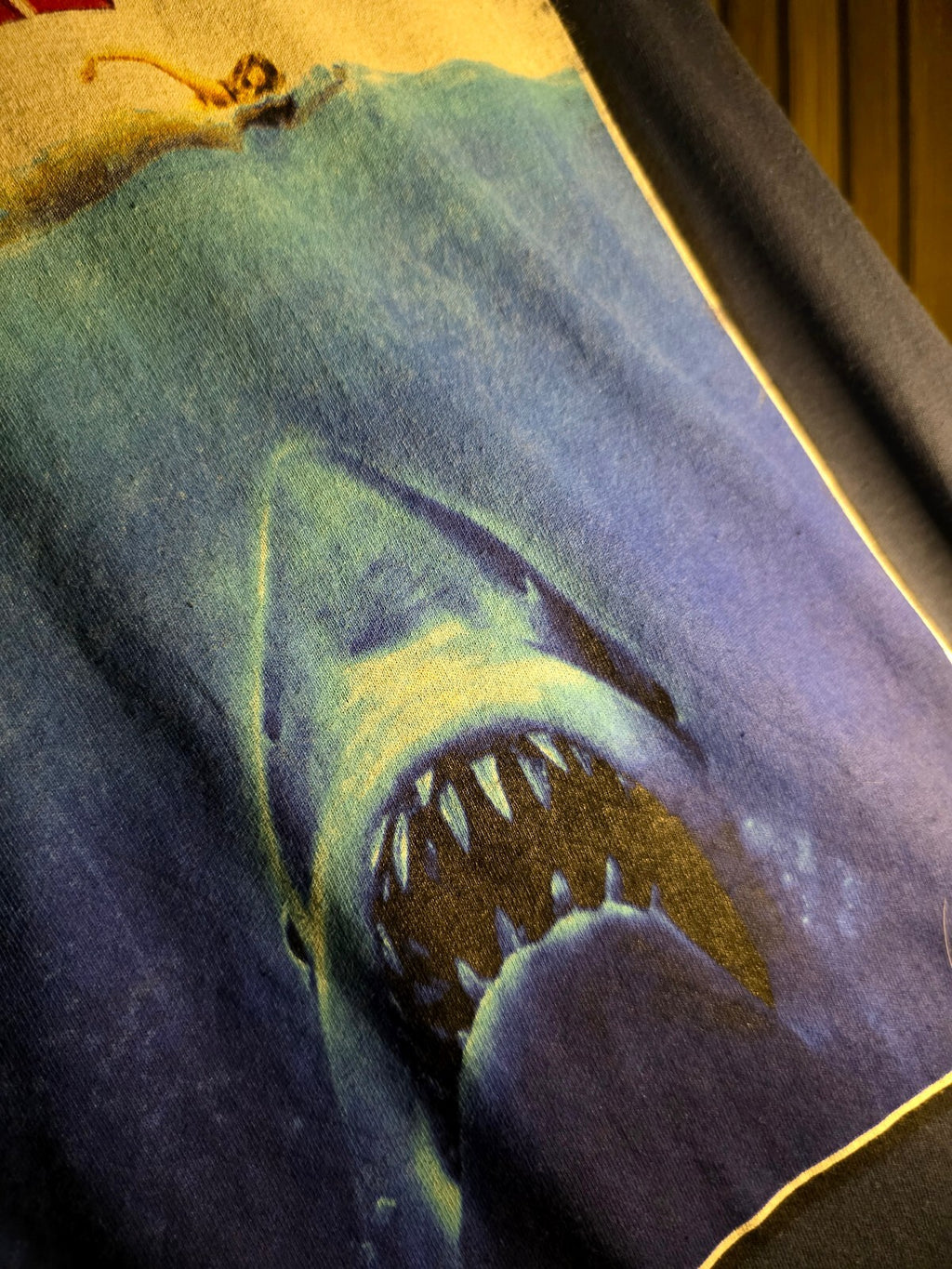 Jaws Poster Graphic Navy T-Shirt S MX633