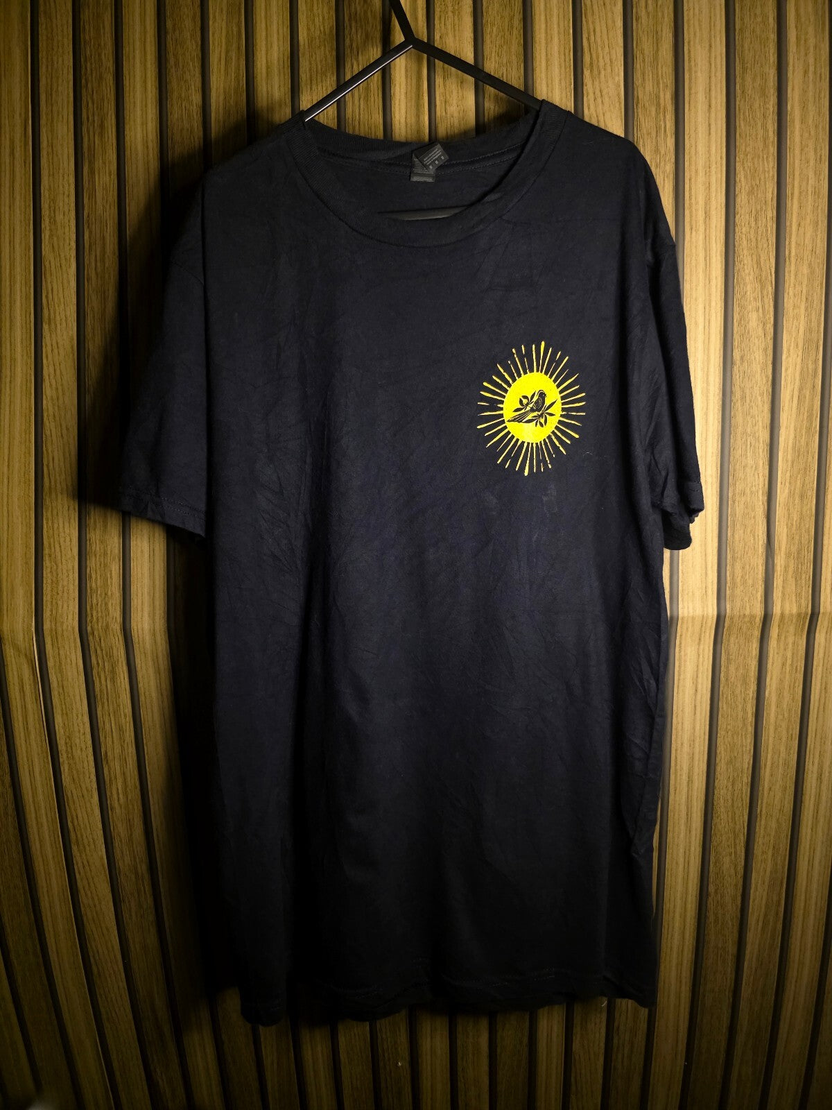Bayside Sunburst Graphic Navy T-Shirt MX634