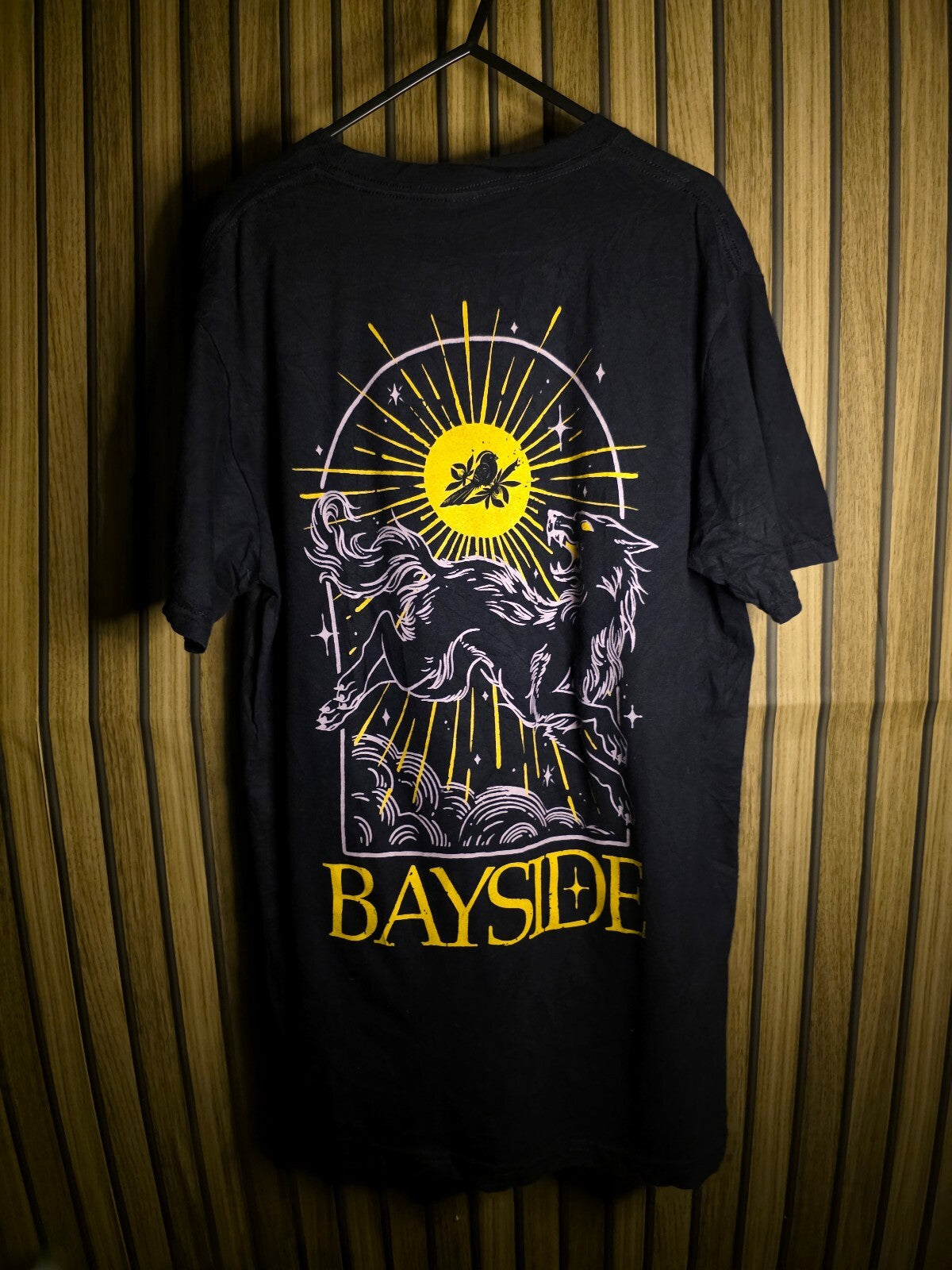 Bayside Sunburst Graphic Navy T-Shirt MX634