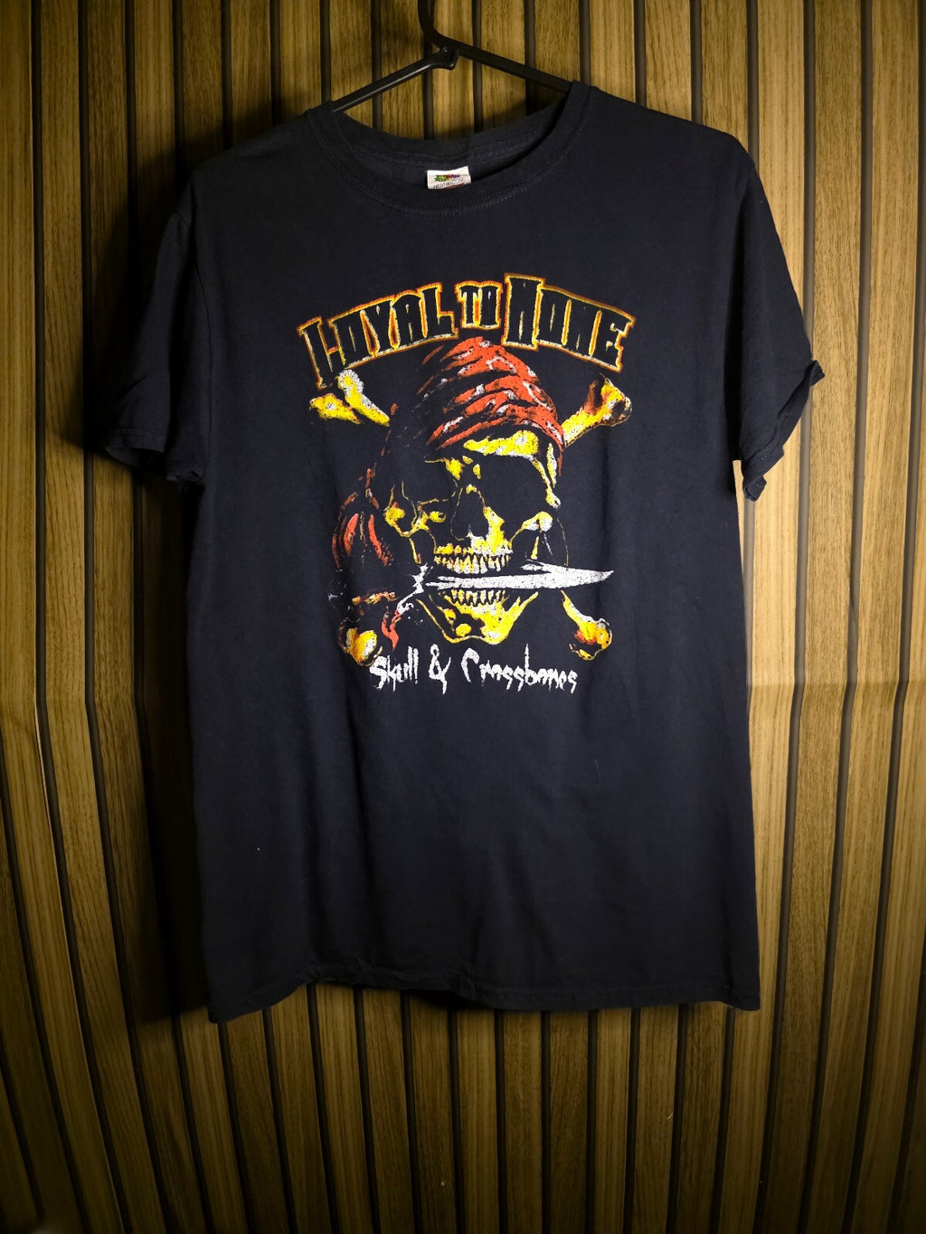 Jake's Fireworks Skull Graphic T-Shirt Navy S MX645