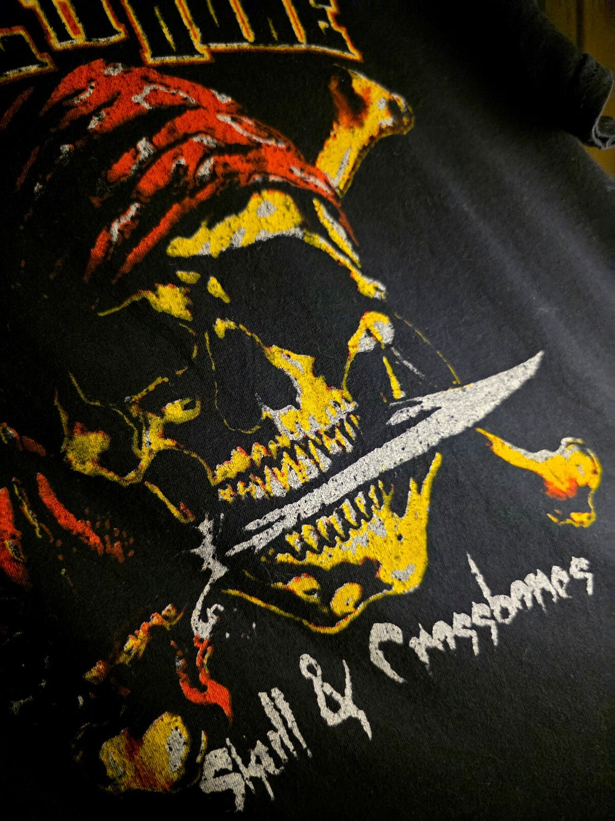 Jake's Fireworks Skull Graphic T-Shirt Navy S MX645