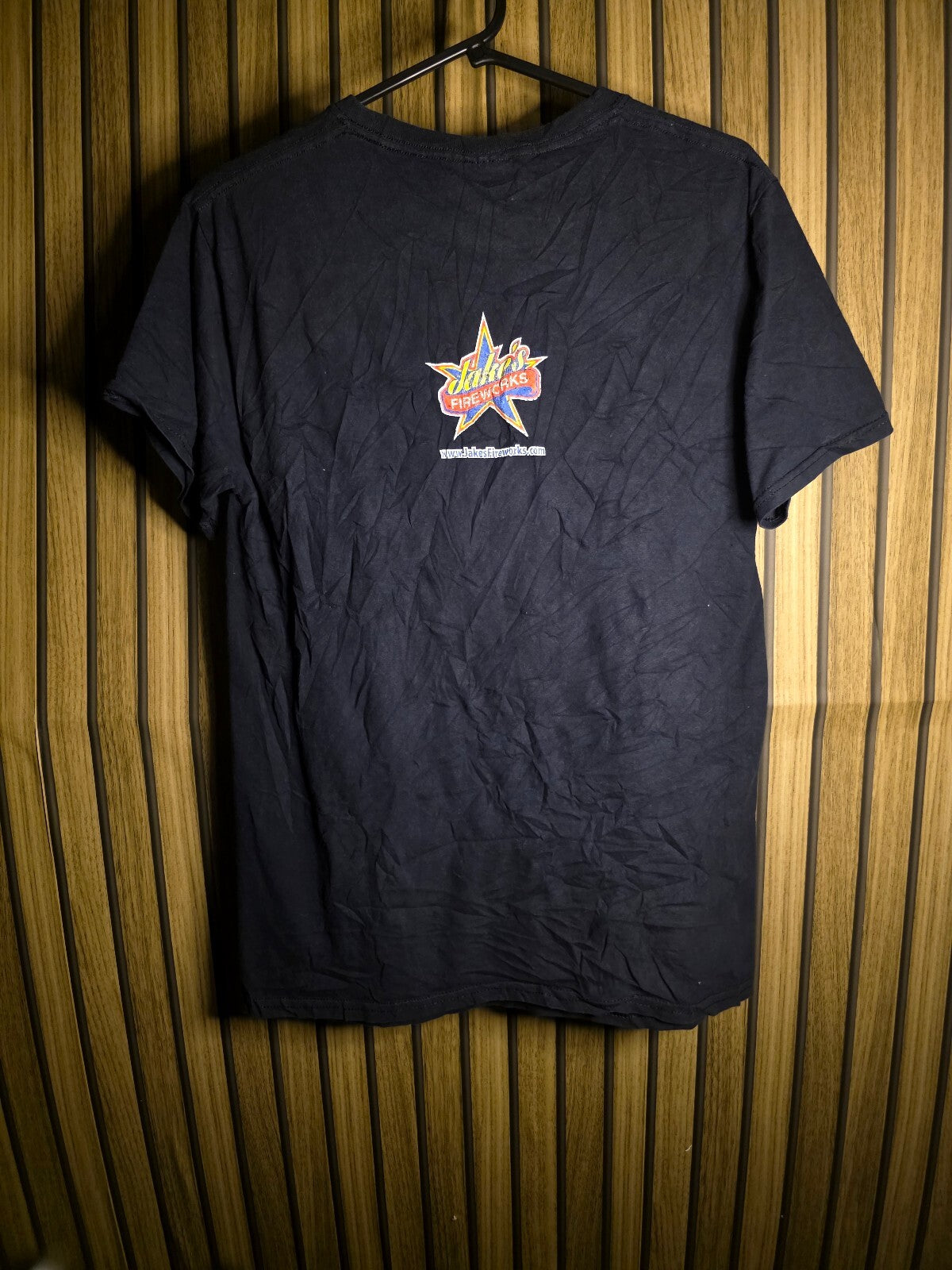 Jake's Fireworks Skull Graphic T-Shirt Navy S MX645
