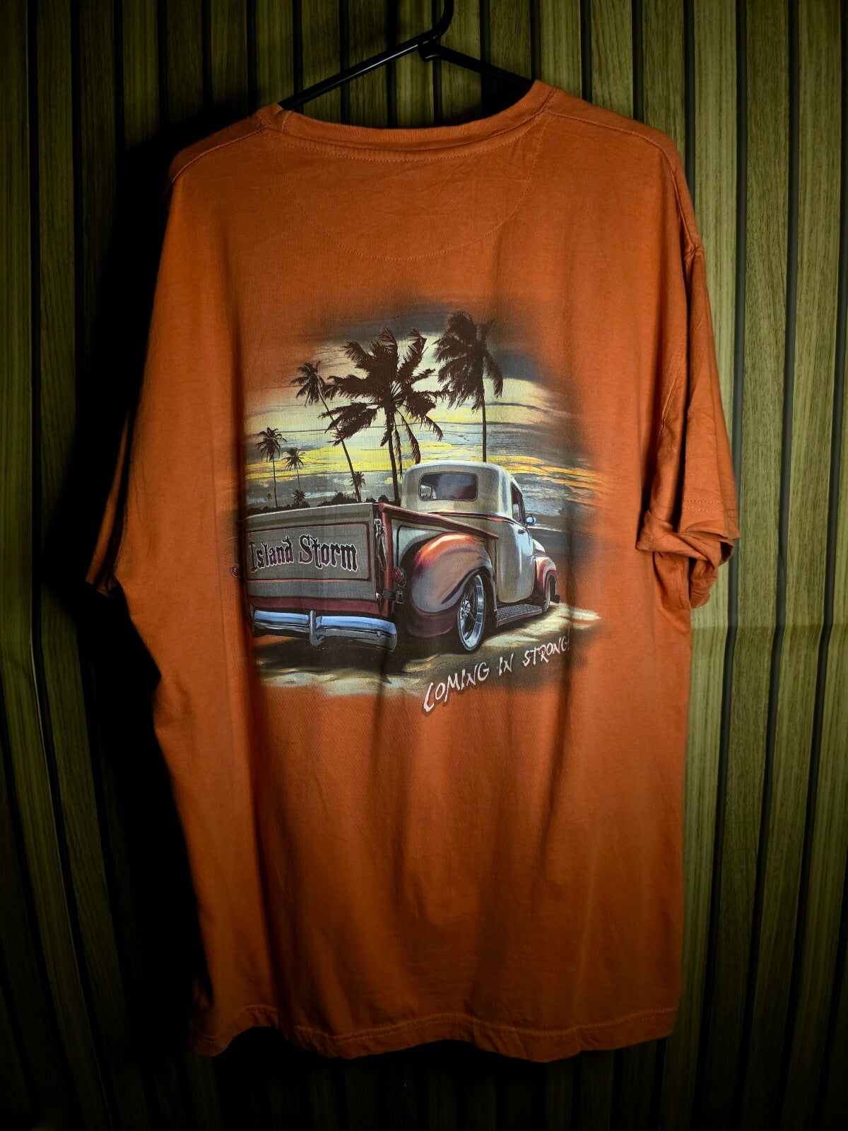 Island Storm Newport Blue Truck T-Shirt Orange MX646
