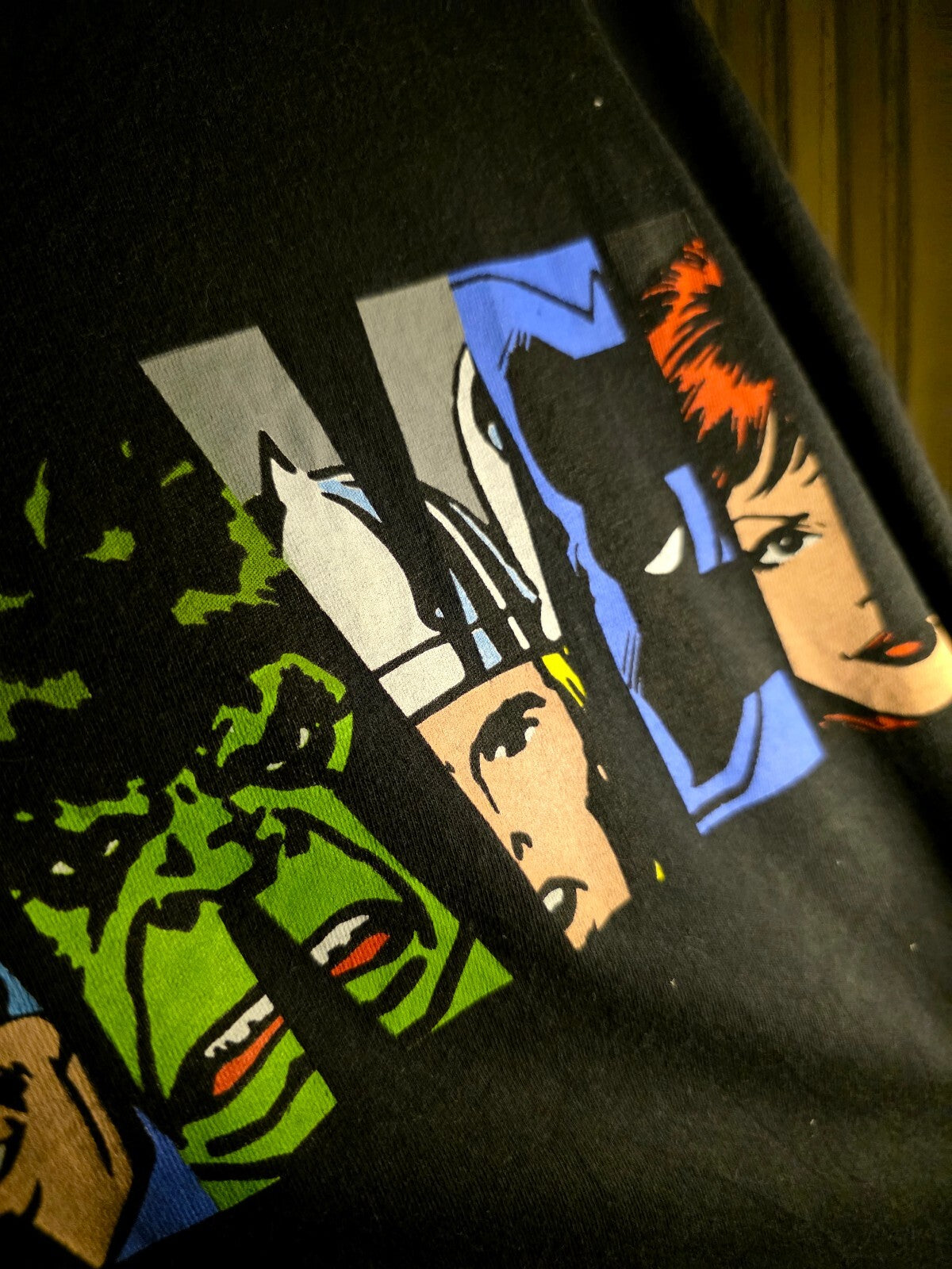 Marvel Comic Letters Graphic T-Shirt Black XL MX647