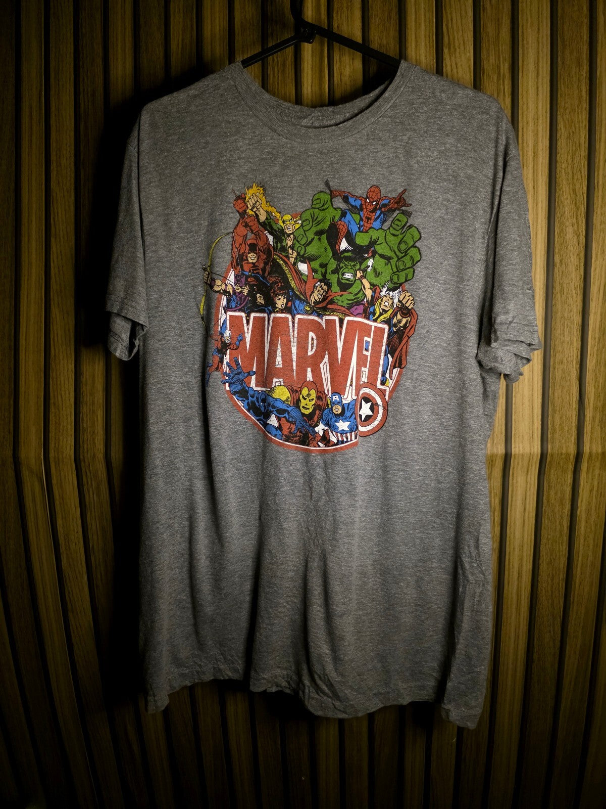 Marvel Heroes Logo Graphic T-Shirt Grey MX653