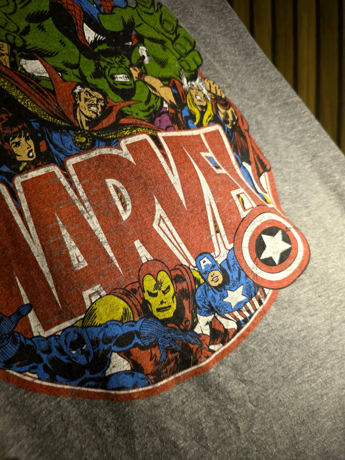 Marvel Heroes Logo Graphic T-Shirt Grey MX653