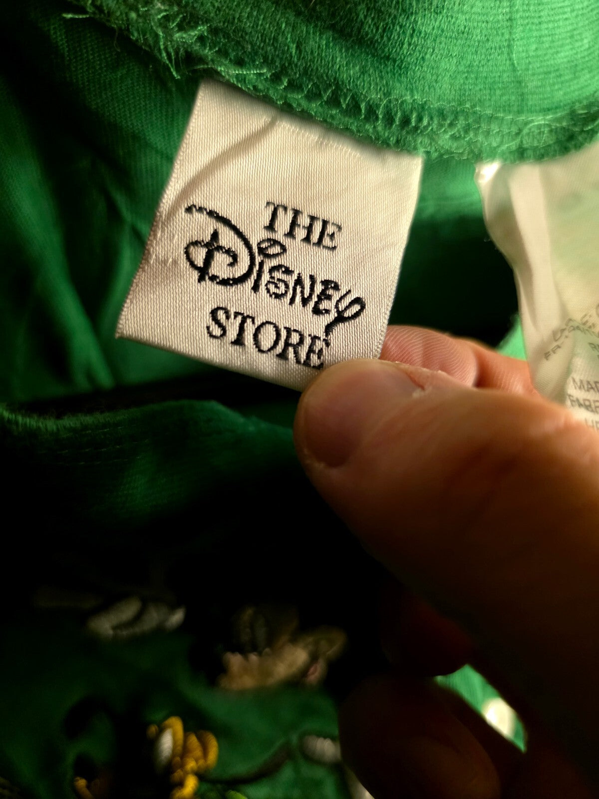 Vintage 1990's Disney Store Character Henley T-Shirt Green MX662