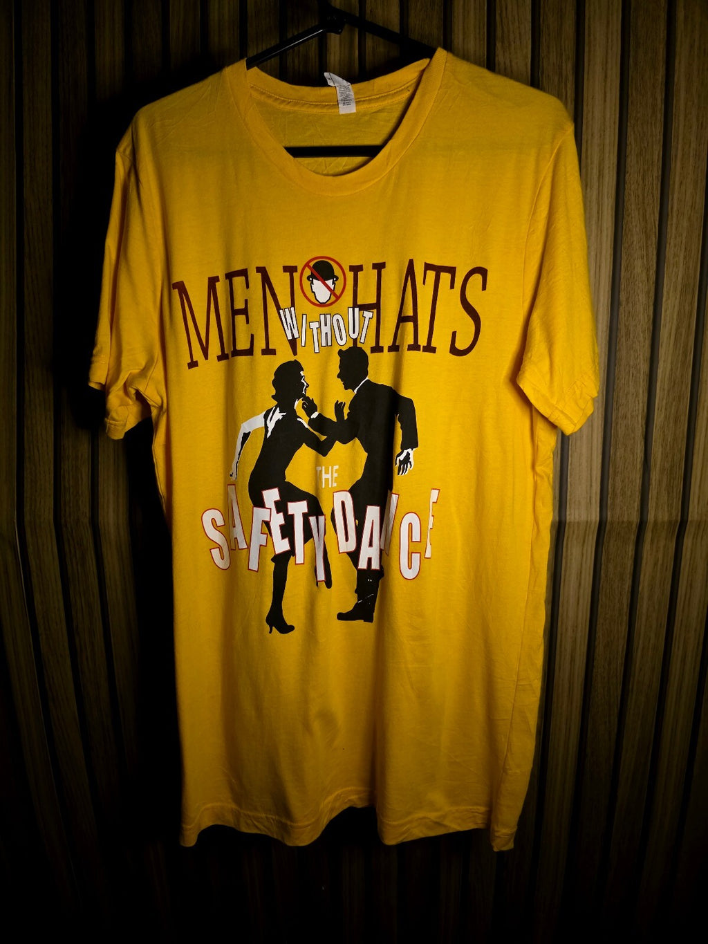 Men Without Hats Safety Dance T-Shirt Yellow MX663