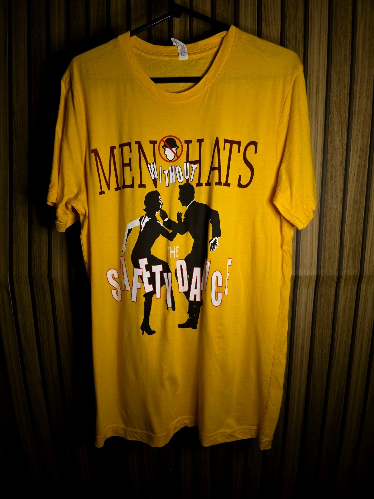 Men Without Hats Safety Dance T-Shirt Yellow MX663