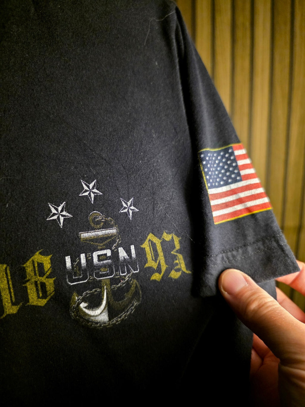USN 03 Flag Graphic T-Shirt Navy MX664