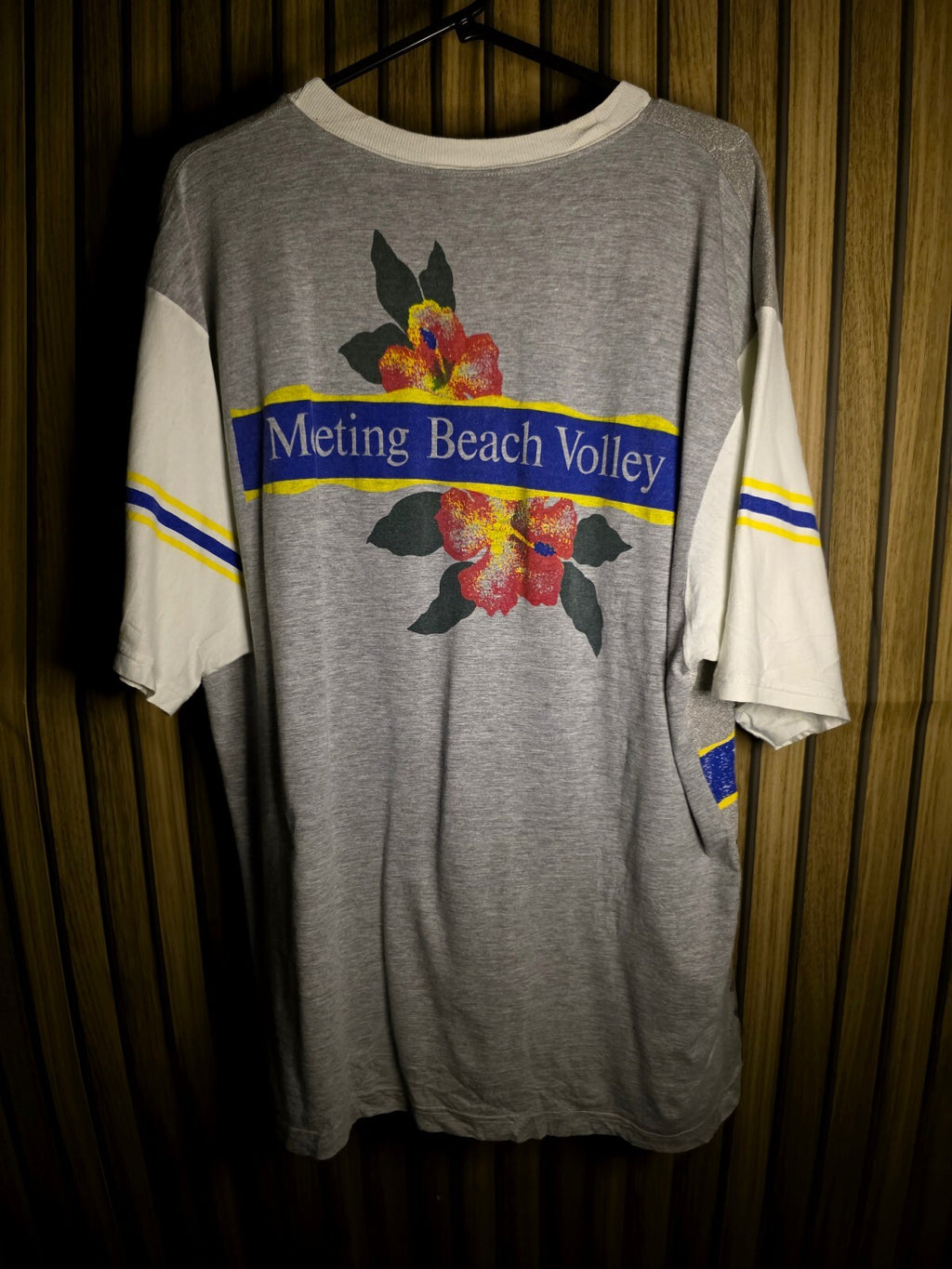 Meeting Beach Volley Graphic T-Shirt Grey Made in Italy MX689