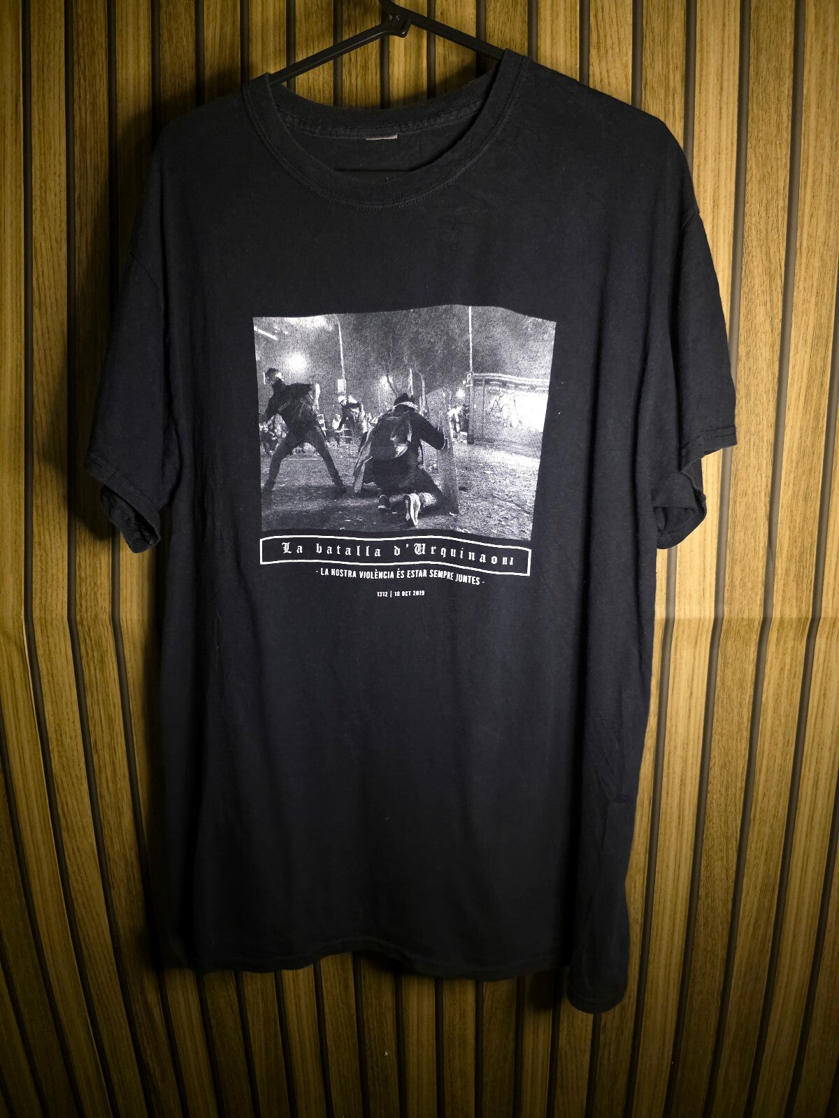 La Batalla de Traingulos Photo T-Shirt Black MX697